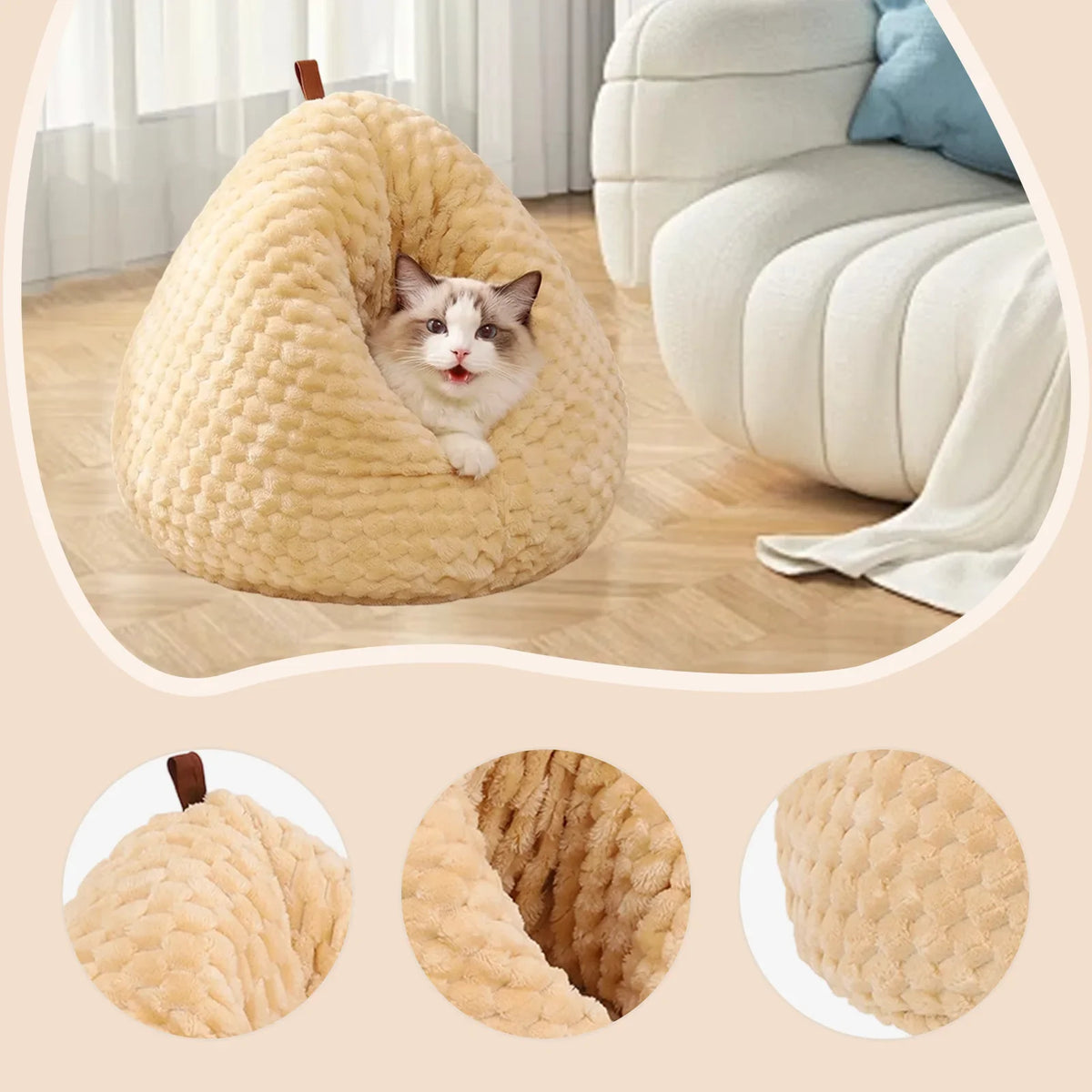Best Pet Toys™ CozyCat Cave Bed