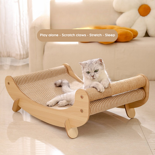 PawMint™ Wooden Scratcher Bed