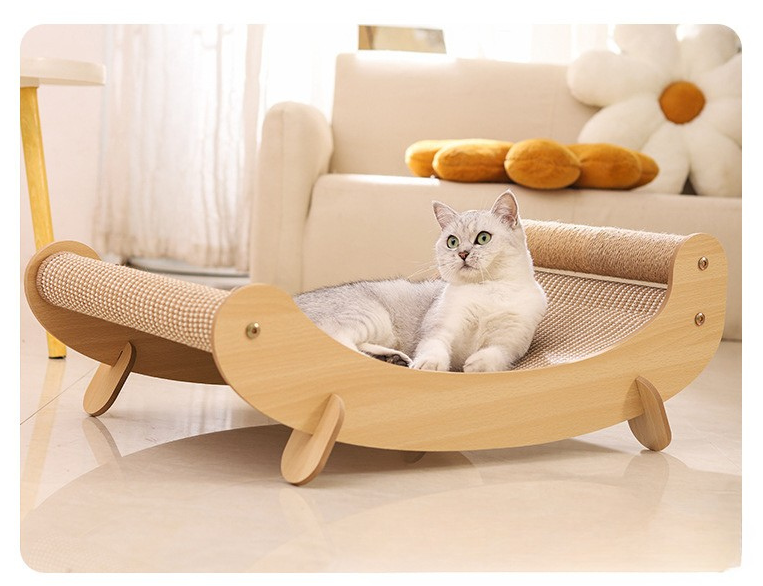 Best Pet Toys™ Wooden Scratcher Bed